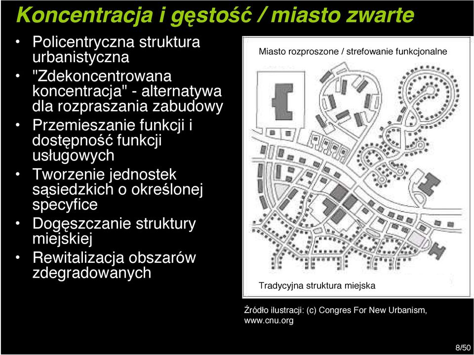 sąsiedzkich o określonej specyfice Dogęszczanie struktury miejskiej Rewitalizacja obszarów zdegradowanych Miasto