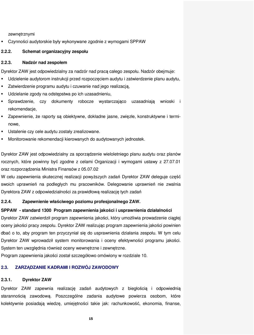 Datowanie raportu z audytu