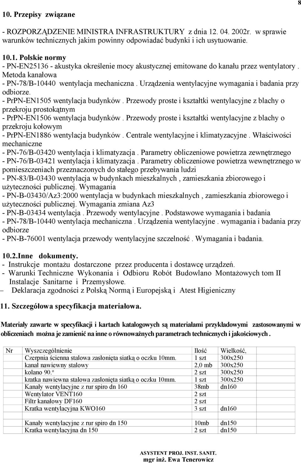 Przewody proste i kształtki wentylacyjne z blachy o przekroju prostokątnym - PrPN-EN1506 wentylacja budynków.