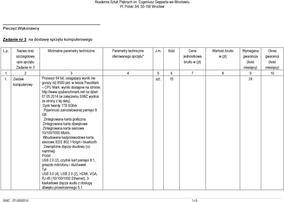 Wbudowana bezprzewodowa karta sieciowa IEEE 802.11b/g/n i bluetooth Zewnętrzne złącza obudowy (co najmniej) Przód USB 2.