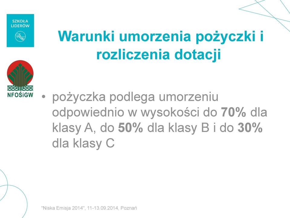 umorzeniu odpowiednio w wysokości do