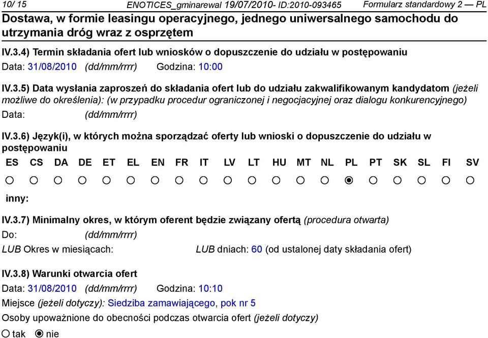 konkurencyjnego) Data: (dd/mm/rrrr) IV.3.