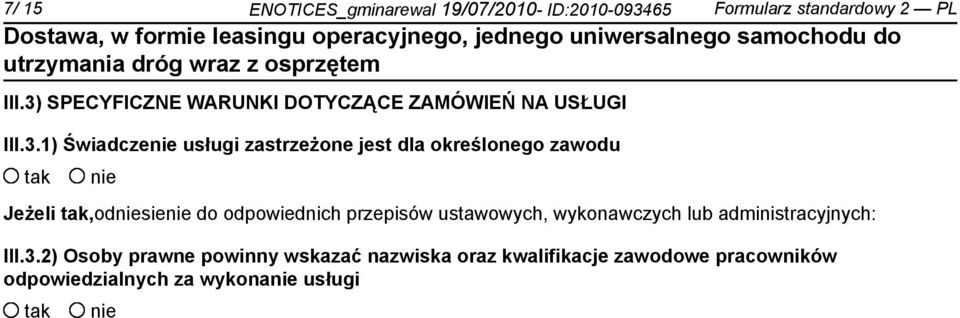 określonego zawodu Jeżeli,odsie do odpowiednich przepisów ustawowych, wykonawczych lub