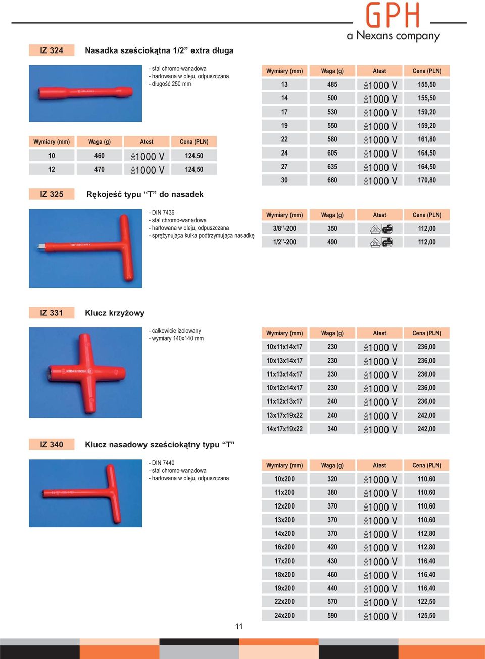 10x11x14x17 230 10x13x14x17 230 11x13x14x17 230 10x12x14x17 230 11x12x13x17 240 13x17x19x22 240 14x17x19x22 340 236,00 236,00 236,00 236,00 236,00 242,00 242,00 IZ 340 Klucz nasadowy sześciokątny