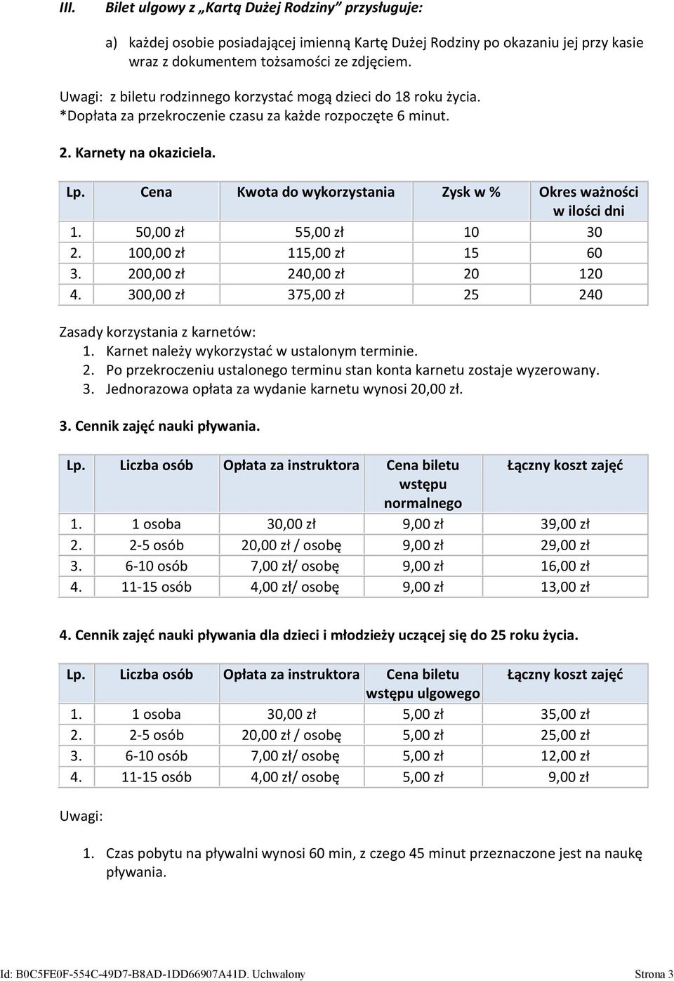 Cena Kwota do wykorzystania Zysk w % Okres ważności w ilości dni 1. 50,00 zł 55,00 zł 10 30 2. 100,00 zł 115,00 zł 15 60 3. 200,00 zł 240,00 zł 20 120 4.