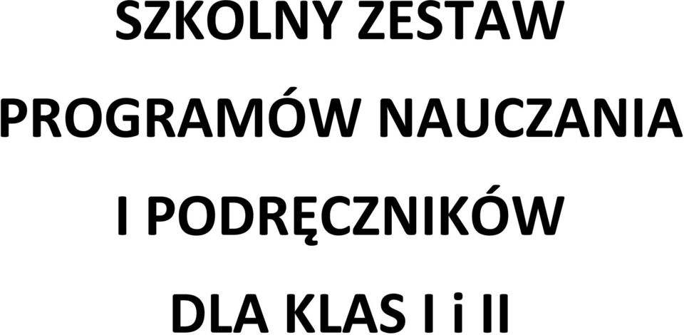 NAUCZANIA I