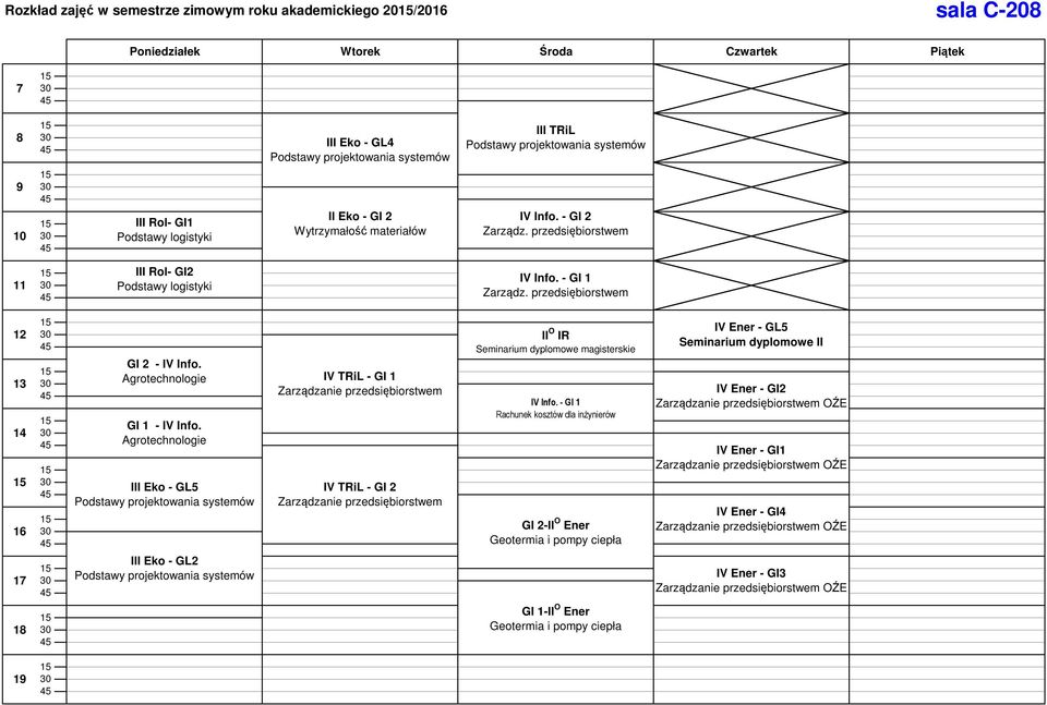 Agrotechnologie GI 1 - IV Info.