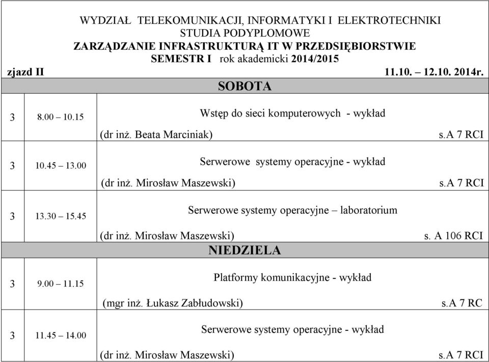 15 Wstęp do sieci komputerowych - wykład Serwerowe systemy