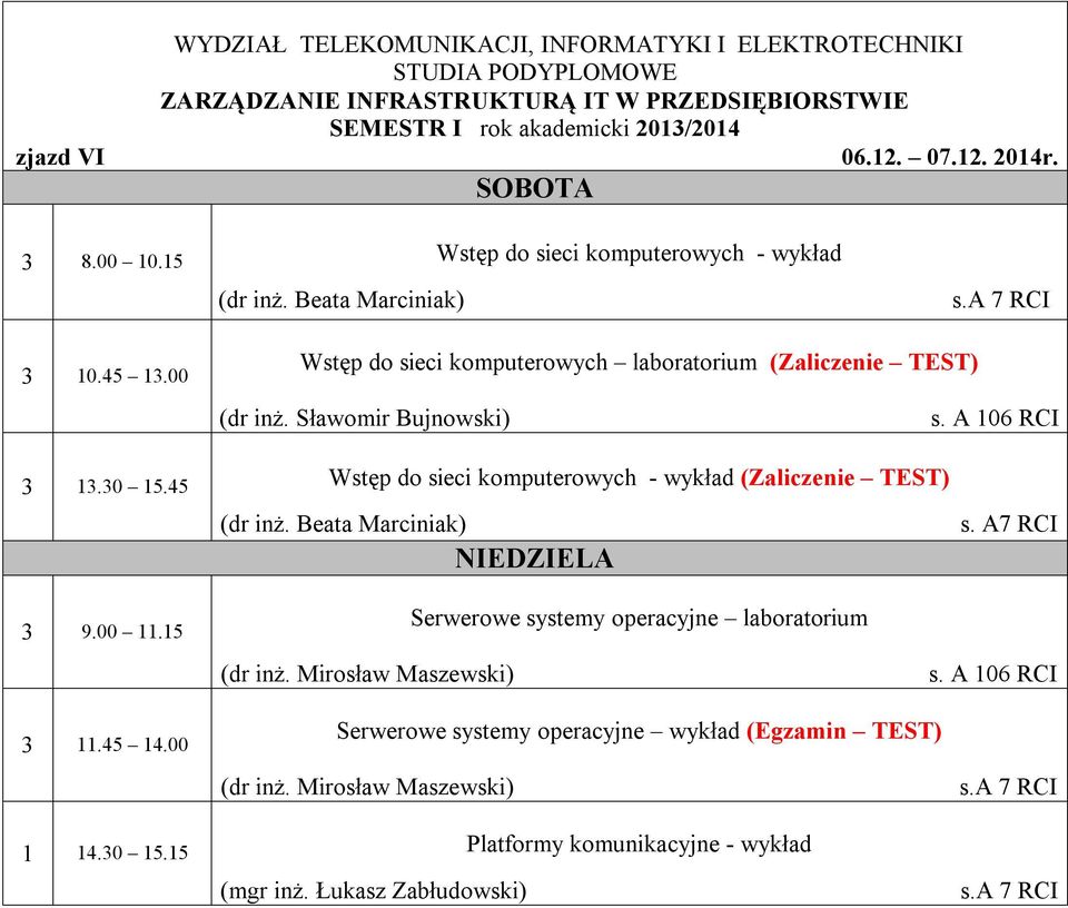 (Zaliczenie TEST) Wstęp do sieci komputerowych - wykład (Zaliczenie TEST) s.