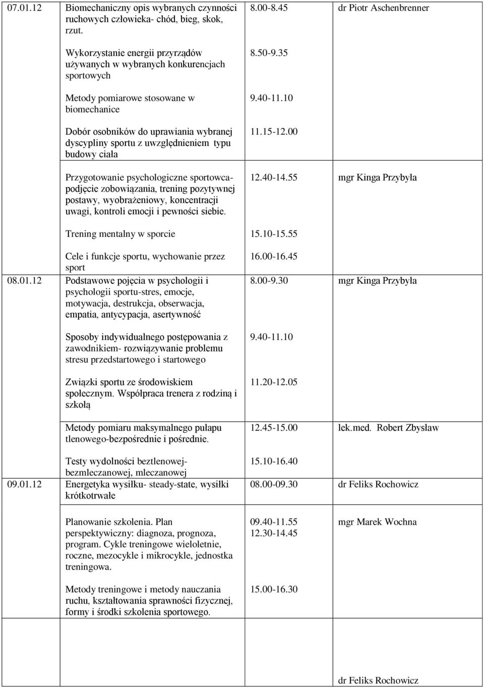 typu budowy ciała Przygotowanie psychologiczne sportowcapodjęcie zobowiązania, trening pozytywnej postawy, wyobrażeniowy, koncentracji uwagi, kontroli emocji i pewności siebie.