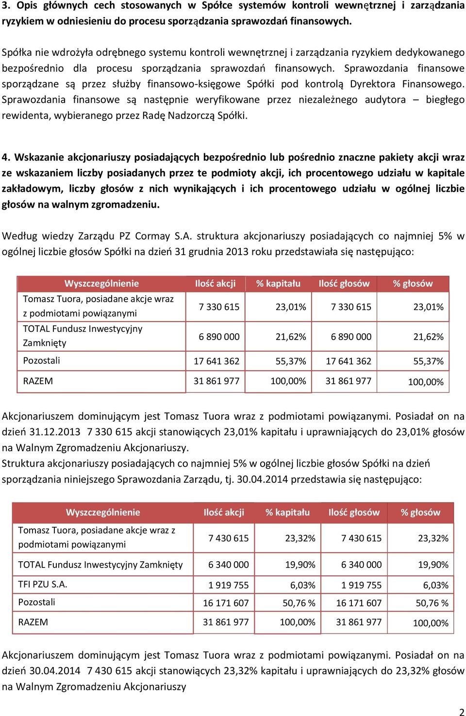 Sprawozdania finansowe sporz dzane s przez s u by finansowo ksi gowe Sp ki pod kontrol Dyrektora Finansowego.