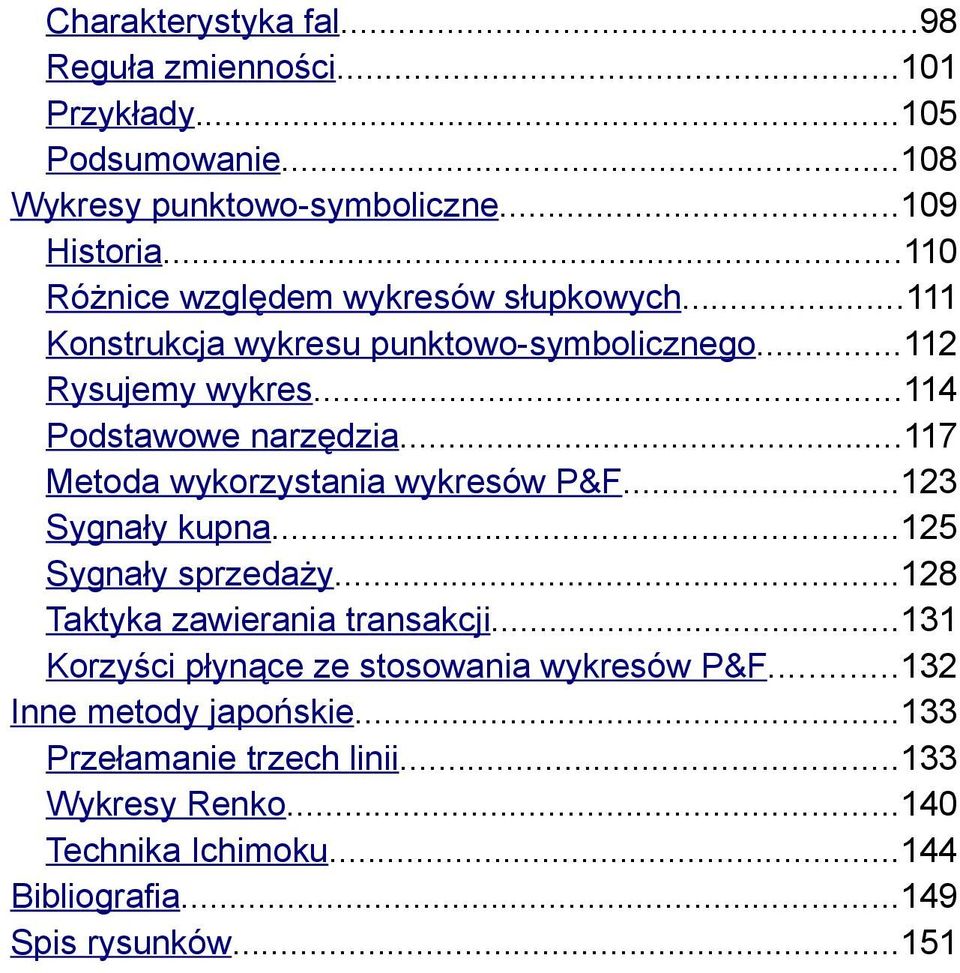 ..117 Metoda wykorzystania wykresów P&F...123 Sygnały kupna...125 Sygnały sprzedaży...128 Taktyka zawierania transakcji.