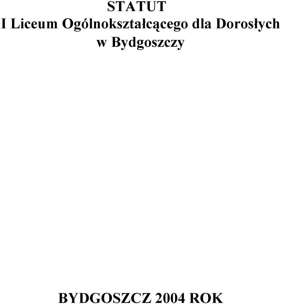 dla Dorosłych w