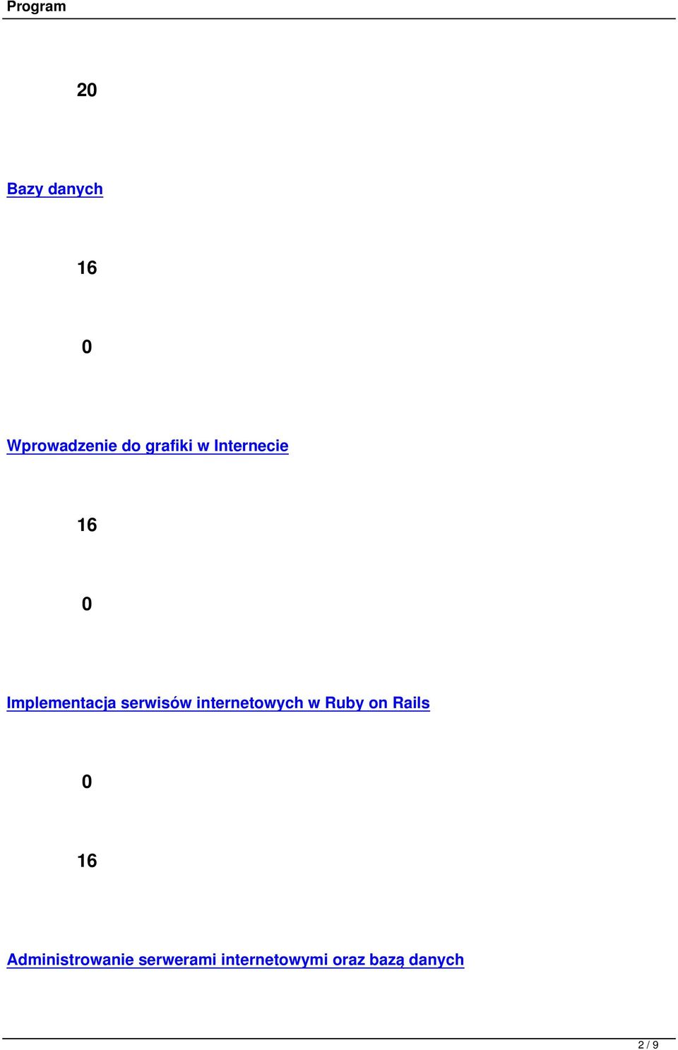 internetowych w Ruby on Rails 16
