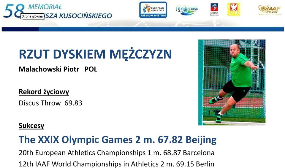 82 Beijing 20th European Athletics Championships 1 m.