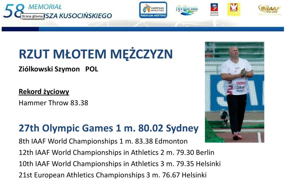 38 Edmonton 12th IAAF World Championships in Athletics 2 m. 79.
