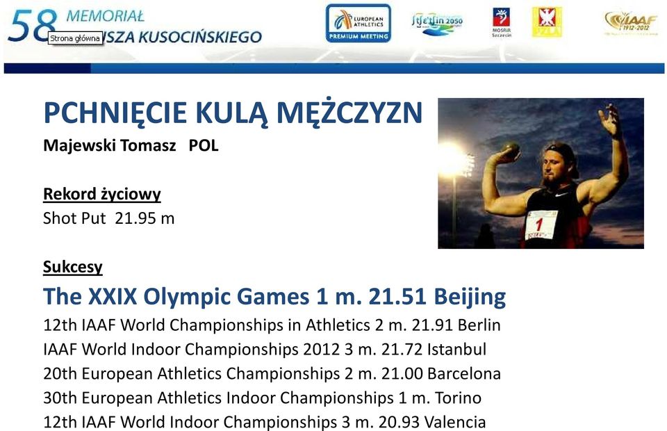 21.72 Istanbul 20th EuropeanAthleticsChampionships2 m. 21.