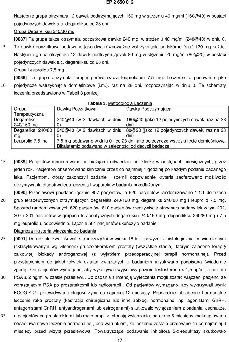 Następnie grupa otrzymała 12 dawek podtrzymujących 80 mg w stężeniu mg/ml (80@) w postaci pojedynczych dawek s.c. degareliksu co 28 dni.