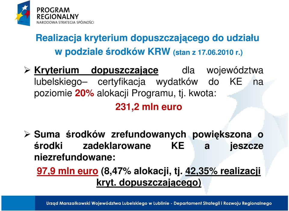 alokacji Programu, tj.