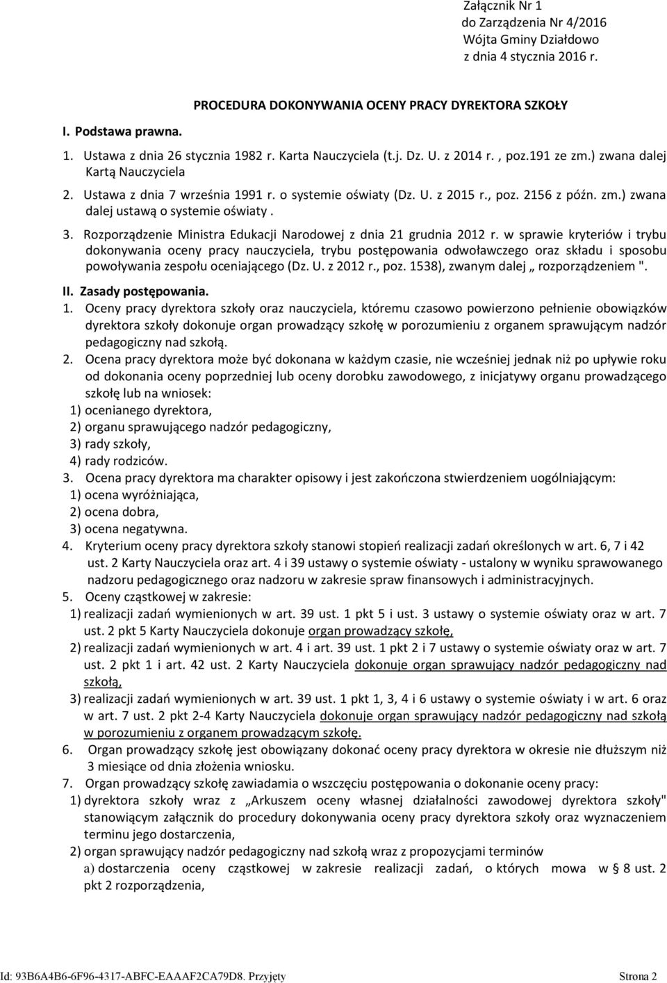 Rozporządzenie Ministra Edukacji Narodowej z dnia 21 grudnia 2012 r.