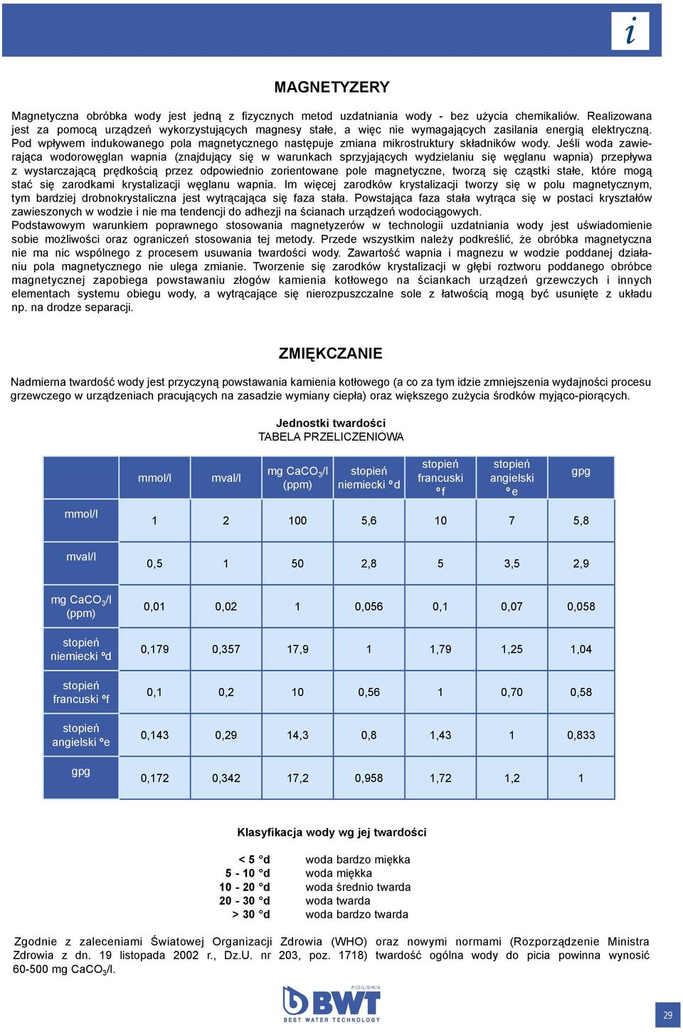 Pod wpływem indukowanego pola magnetycznego następuje zmiana mikrostruktury składników wody.