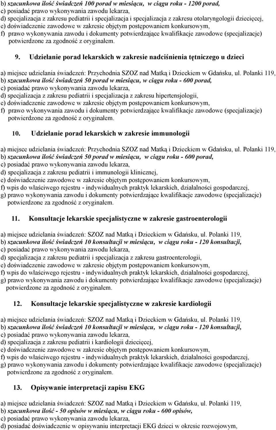 specjalizacja z zakresu hipertensjologii, 10.