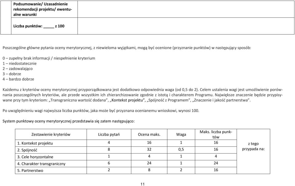 dodatkowo odpowiednia waga (od 0,5 do 2).