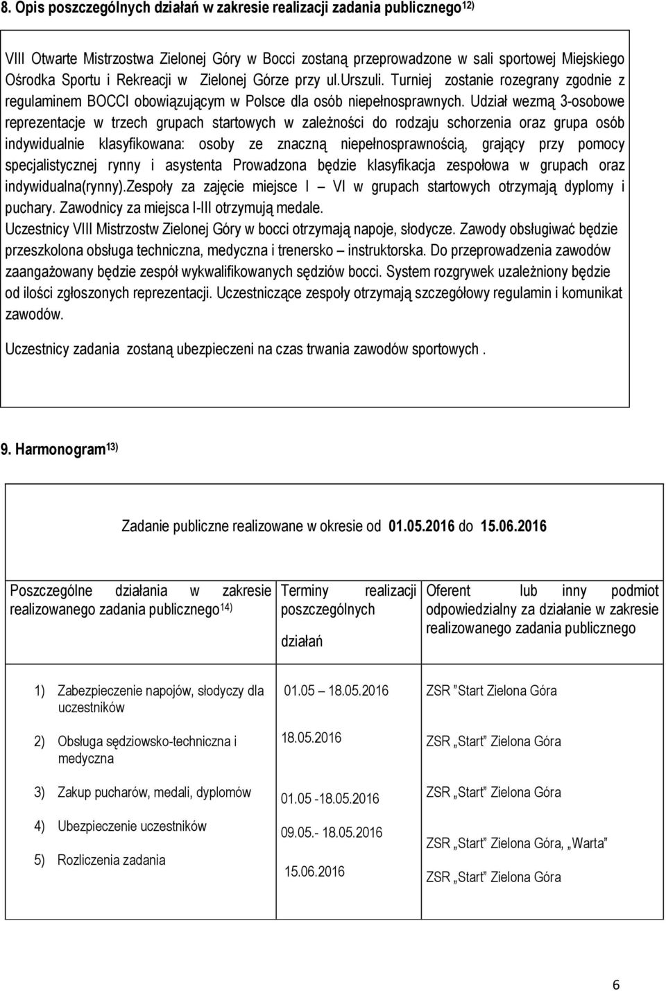 Udział wezmą 3-osobowe reprezentacje w trzech grupach startowych w zależności do rodzaju schorzenia oraz grupa osób indywidualnie klasyfikowana: osoby ze znaczną niepełnosprawnością, grający przy