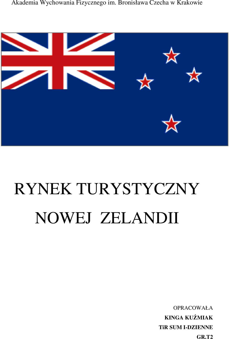 TURYSTYCZNY NOWEJ ZELANDII