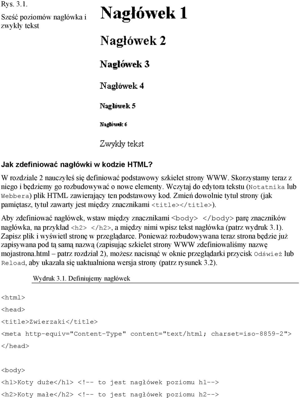 Rozdział 3. Znaczniki HTML formatujące tekst i nadające strukturę  dokumentowi HTML - PDF Darmowe pobieranie