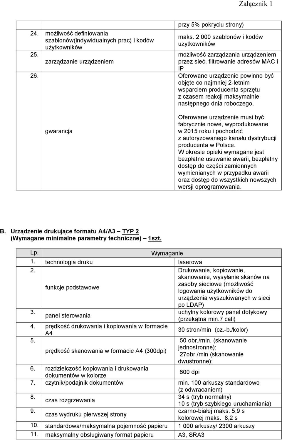 reakcji maksymalnie następnego dnia roboczego. Oferowane urządzenie musi być fabrycznie nowe, wyprodukowane w 2015 roku i pochodzić z autoryzowanego kanału dystrybucji producenta w Polsce.