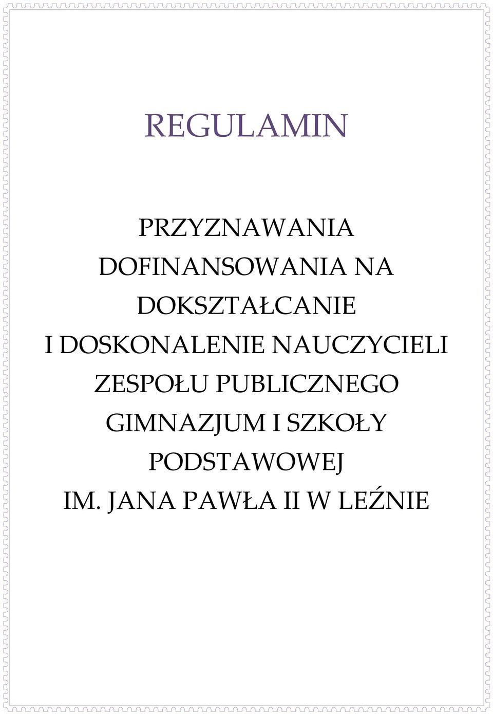 NAUCZYCIELI ZESPOŁU PUBLICZNEGO