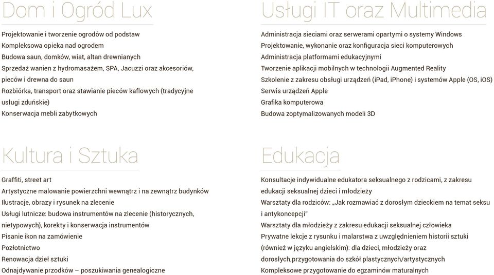 opartymi o systemy Windows Projektowanie, wykonanie oraz konfiguracja sieci komputerowych Administracja platformami edukacyjnymi Tworzenie aplikacji mobilnych w technologii Augmented Reality