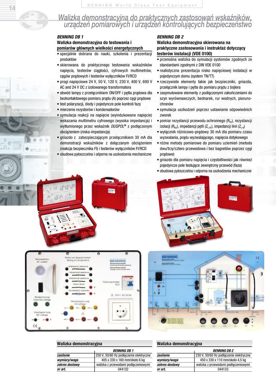 testerów ciągłości, cyfrowych multimetrów, cęgów prądowych i testerów wyłączników FI/RCD progi napięciowe 24 V, 50 V, 120 V, 230 V, 400 V, 690 V AC and 24 V DC z izolowanego transformatora obwód