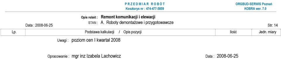 przygotowawcze Str: 14 Uwagi :