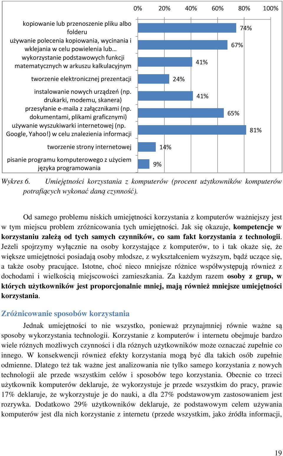 dokumentami, plikami graficznymi) używanie wyszukiwarki internetowej (np. Google, Yahoo!