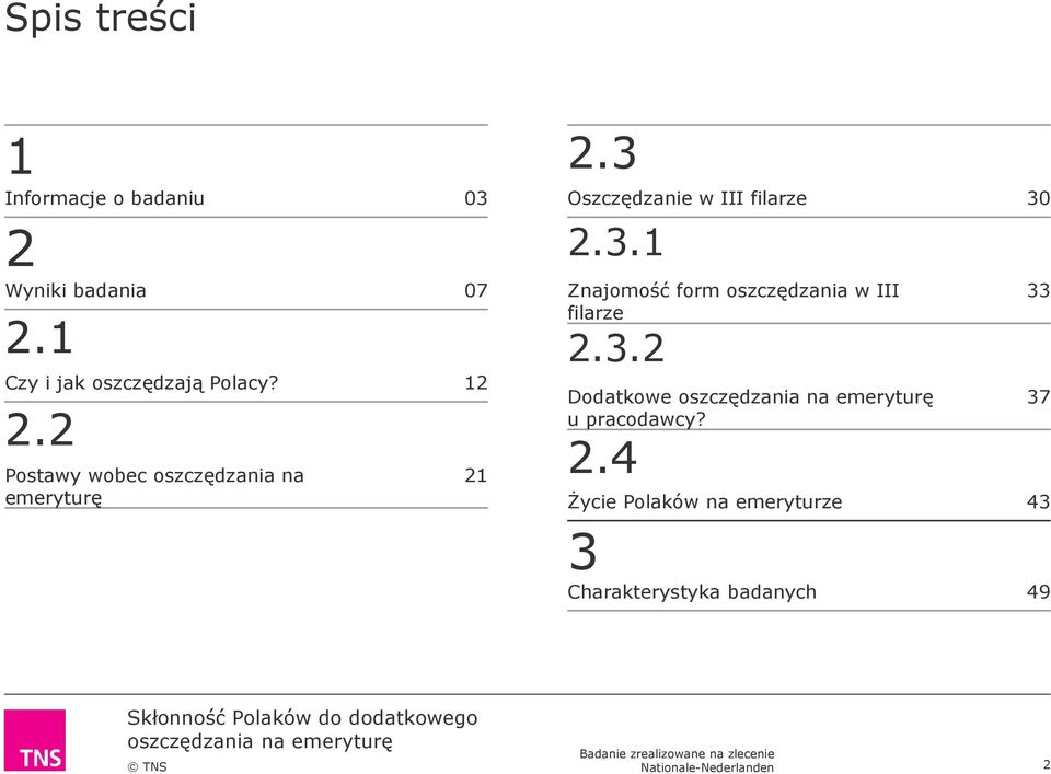 2 Postawy wobec oszczędzania na emeryturę 21 2.3 Oszczędzanie w III filarze 30 2.