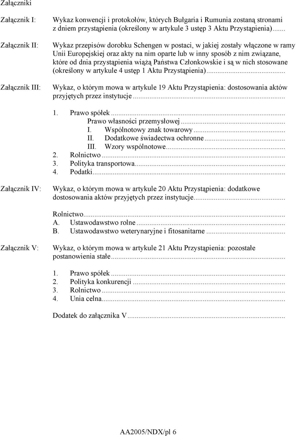 .. Wykaz przepisów dorobku Schengen w postaci, w jakiej zostały włączone w ramy Unii Europejskiej oraz akty na nim oparte lub w inny sposób z nim związane, które od dnia przystąpienia wiążą Państwa