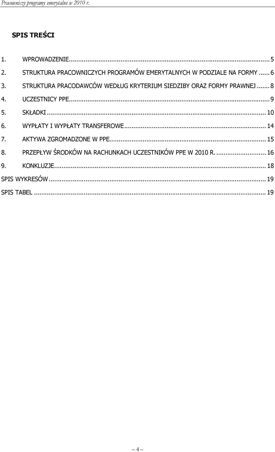 SKŁADKI... 10 6. WYPŁATY I WYPŁATY TRANSFEROWE... 14 7. AKTYWA ZGROMADZONE W PPE... 15 8.