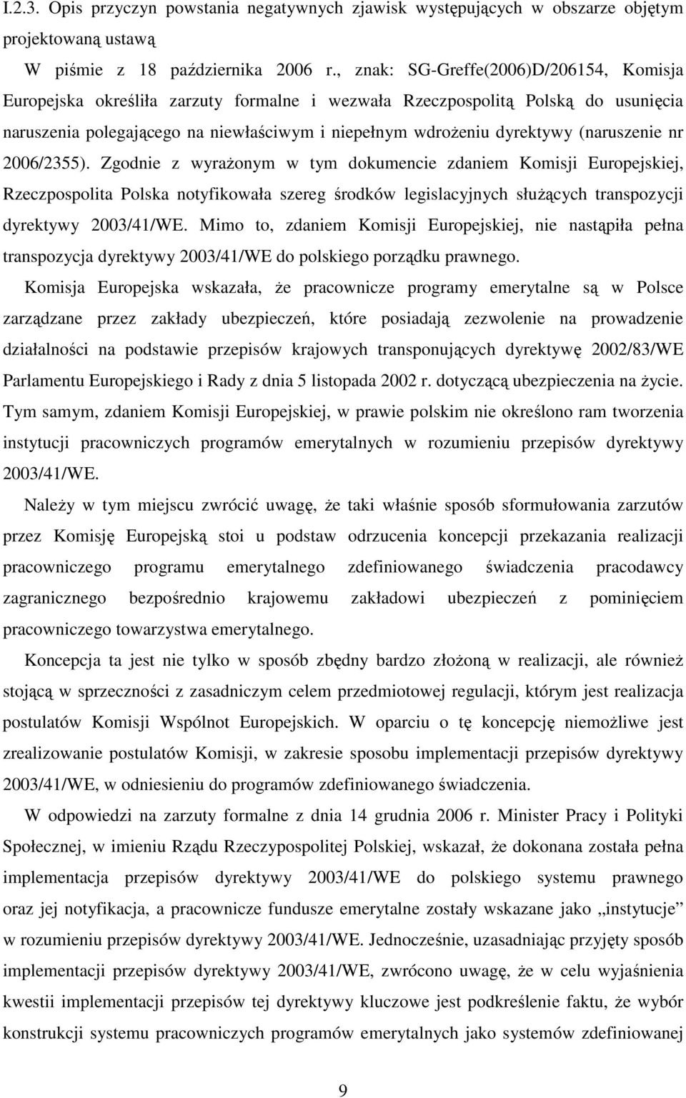 (naruszenie nr 2006/2355).