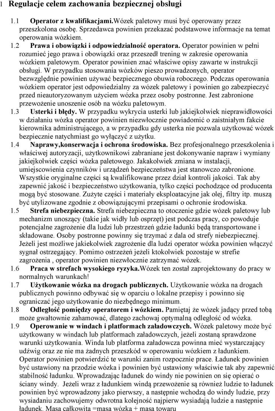 Instrukcja Obsługi Napędzanego Wózka Paletowego Spt15 - Pdf Free Download