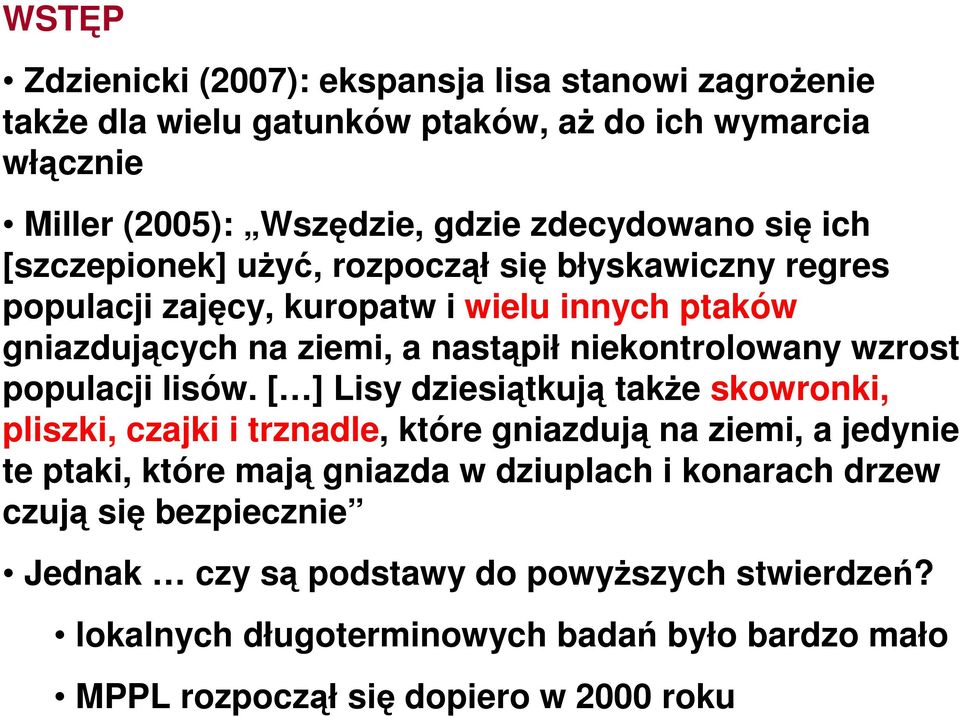 populacji lisów.