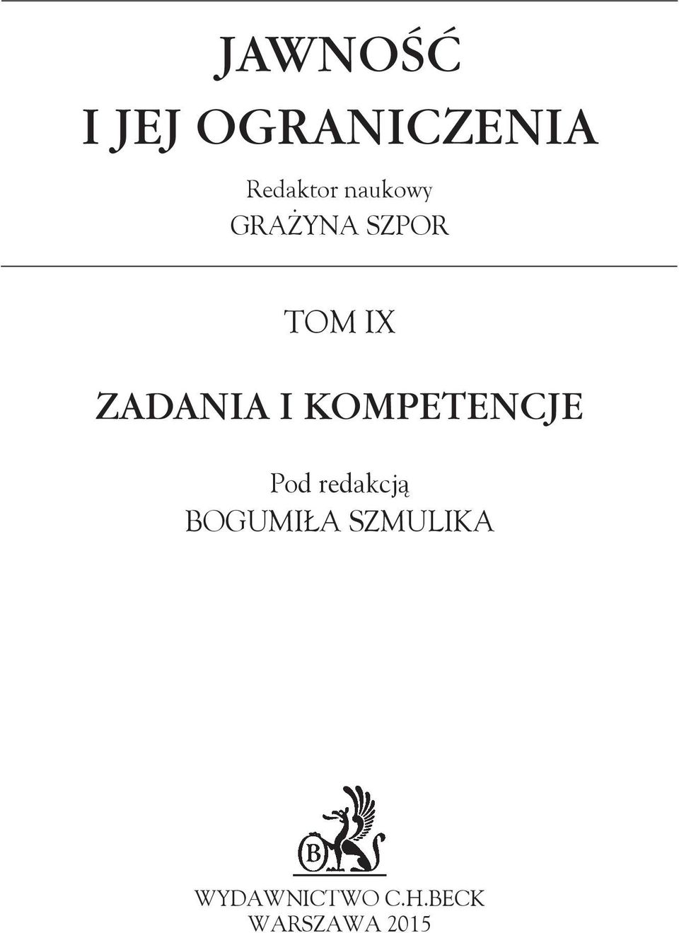 I KOMPETENCJE Pod redakcją BOGUMIŁA