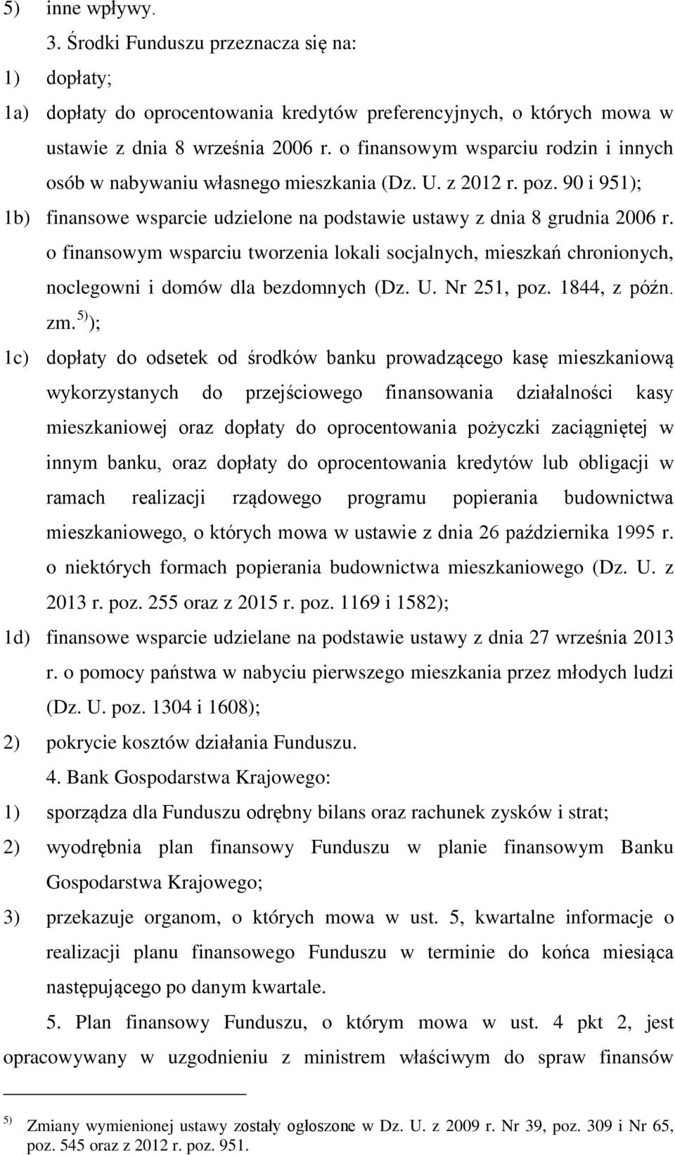 o finansowym wsparciu tworzenia lokali socjalnych, mieszkań chronionych, noclegowni i domów dla bezdomnych (Dz. U. Nr 251, poz. 1844, z późn. zm.