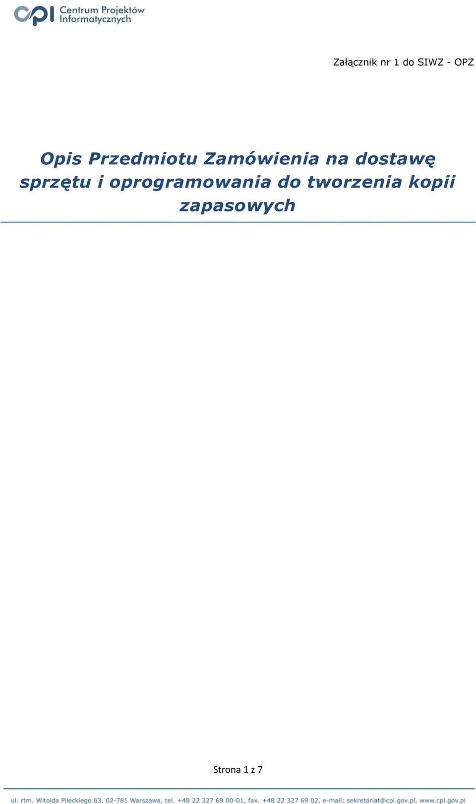 sprzętu i oprogramowania do