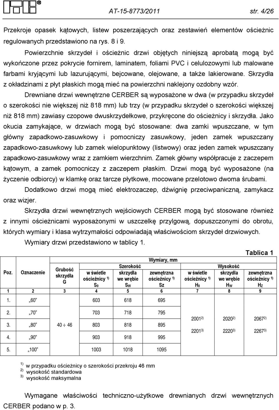 bejcowane, olejowane, a także lakierowane. Skrzydła z okładzinami z płyt płaskich mogą mieć na powierzchni naklejony ozdobny wzór.