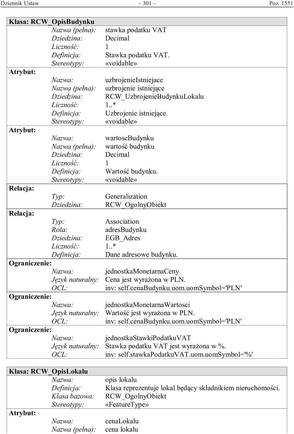 .* «voidable» wartoscbudynku Decimal «voidable» Generalization RCW_OgolnyObiekt Association adresbudynku