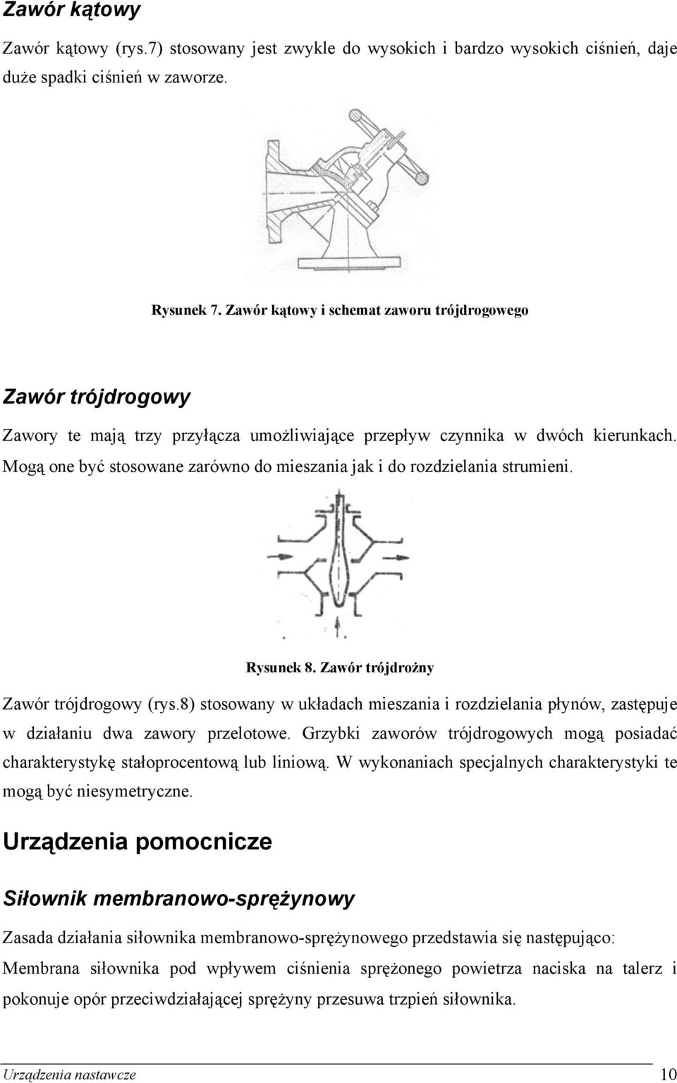 Mogą one być stosowane zarówno do mieszania jak i do rozdzielania strumieni. Rysunek 8. Zawór trójdrożny Zawór trójdrogowy (rys.