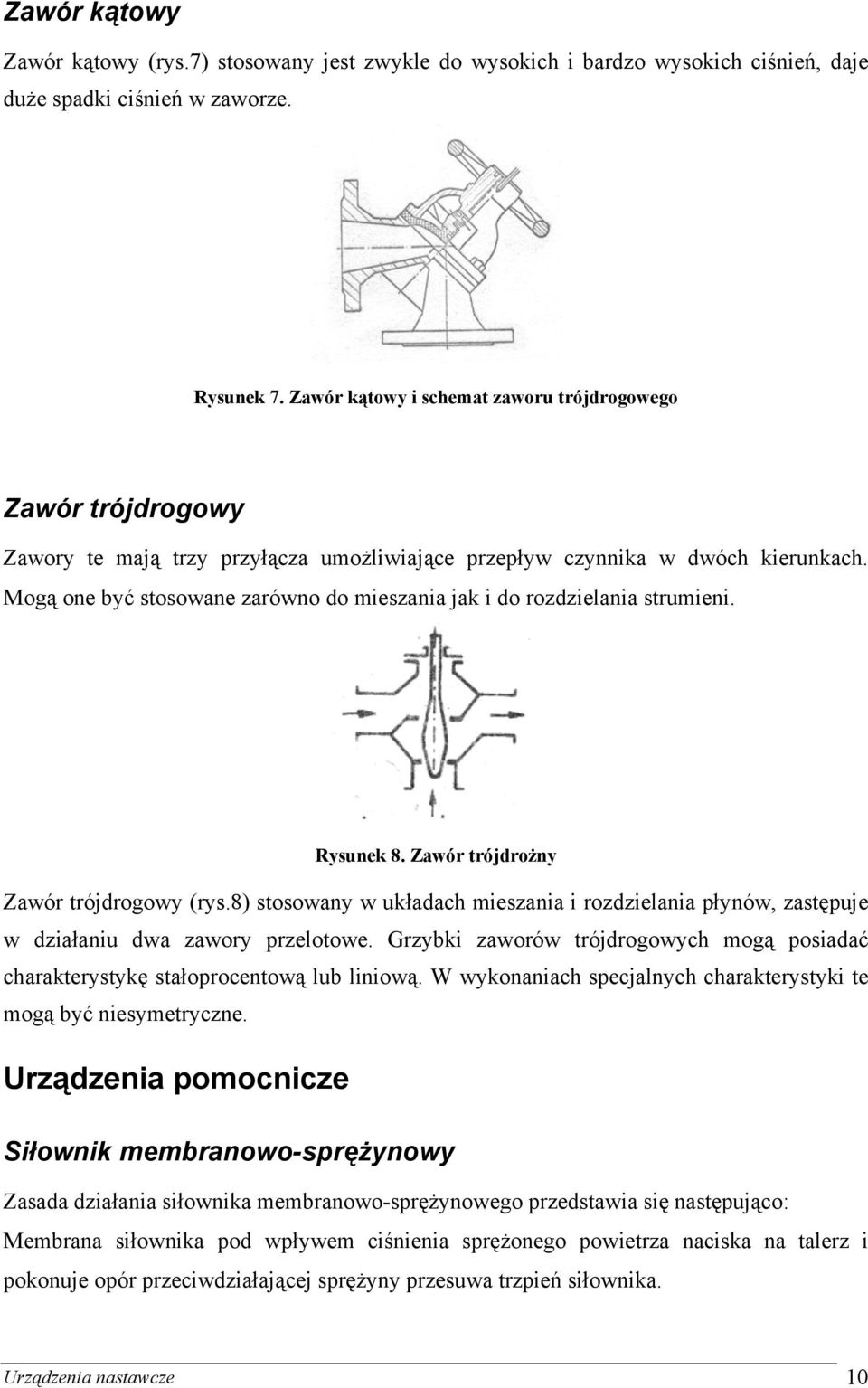 Mogą one być stosowane zarówno do mieszania jak i do rozdzielania strumieni. Rysunek 8. Zawór trójdrożny Zawór trójdrogowy (rys.