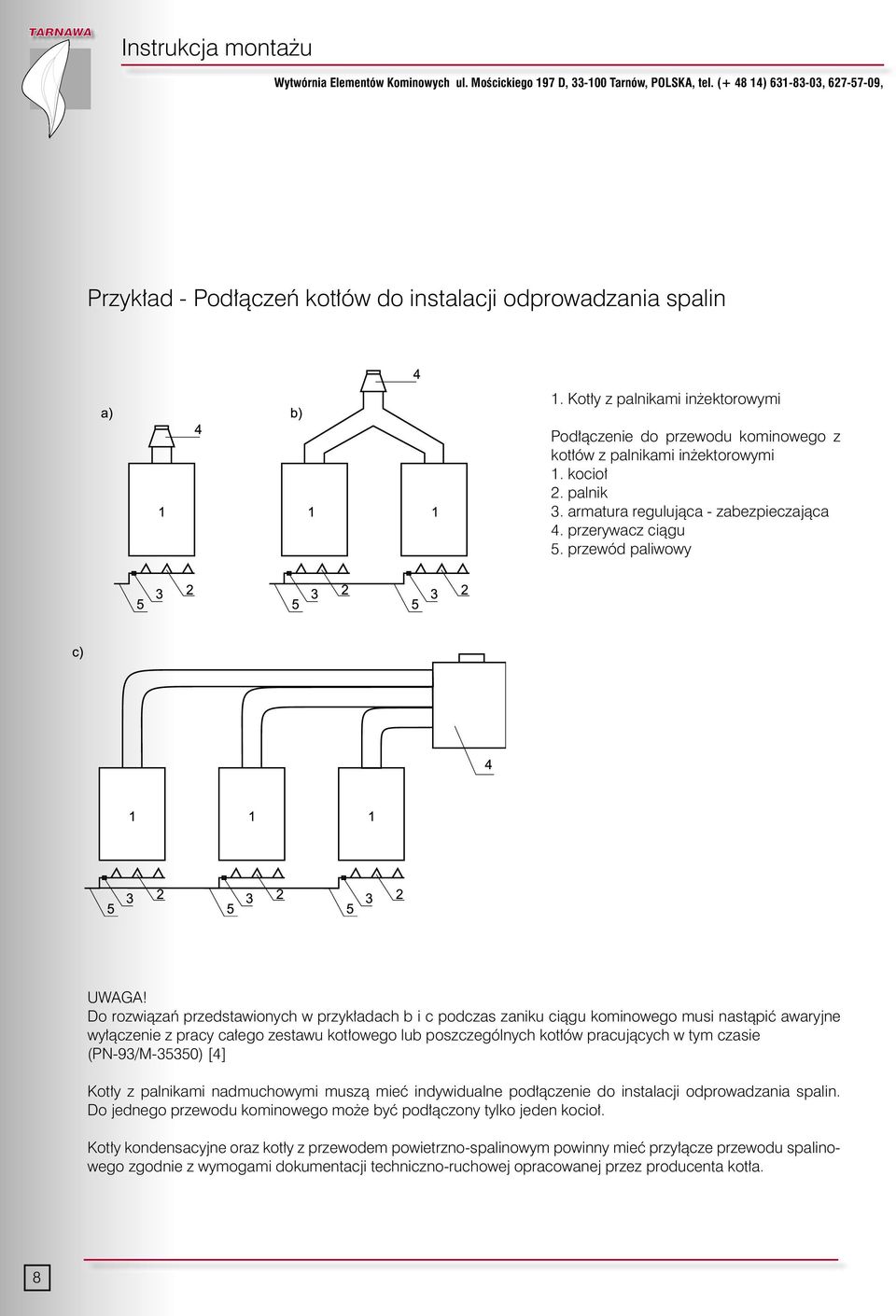 przewód paliwowy UWAGA!
